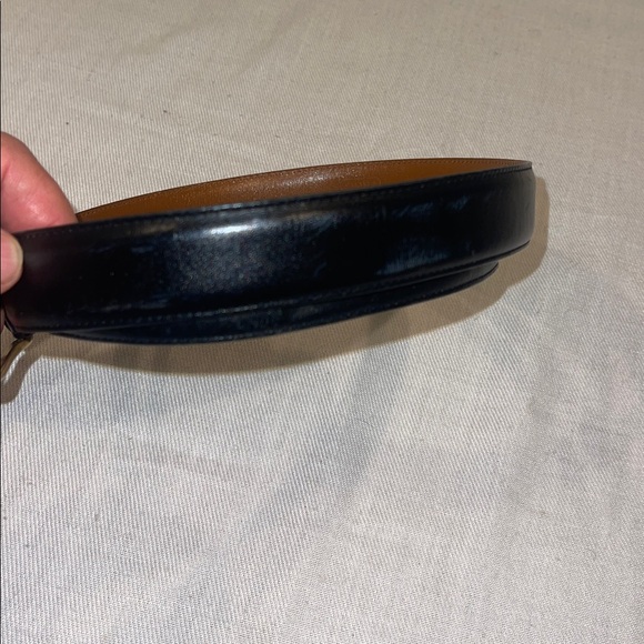 45008 VINTAGE-Coach Black Leather Belt - see pics for approximate measurements - Picture 3 of 9
